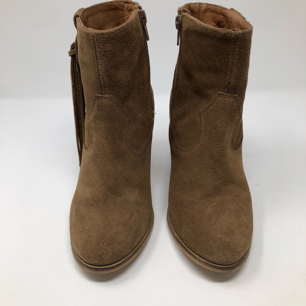 Anthropologie Howsty Marci Fringe Brown Boot Sz 38 - Picture 4 of 8